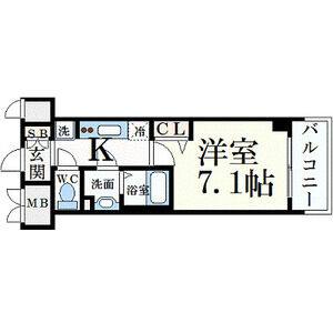 1K 間取り図