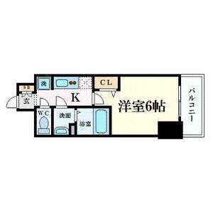 1K 間取り図