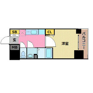 1K 間取り図