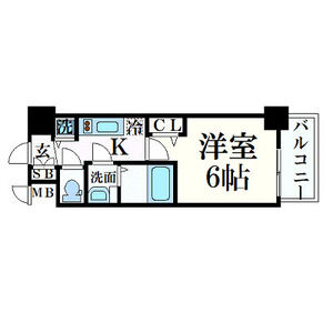 1K 間取り図