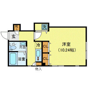 1K 間取り図