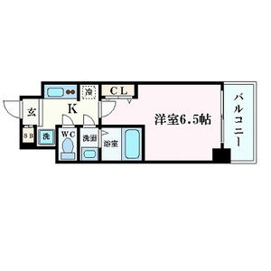 1K 間取り図