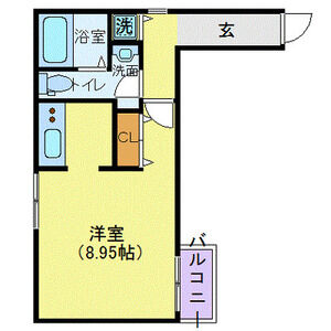 1K 間取り図