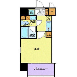 1K 間取り図