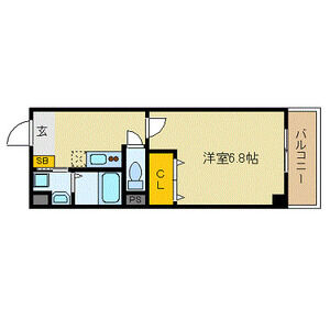 1K 間取り図