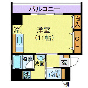 ワンルーム 間取り図