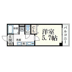 1K 間取り図