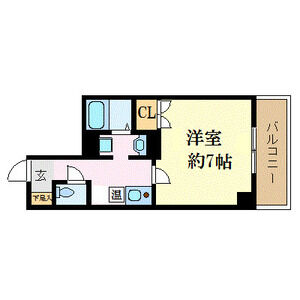 1K 間取り図