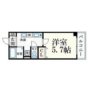 1K 間取り図