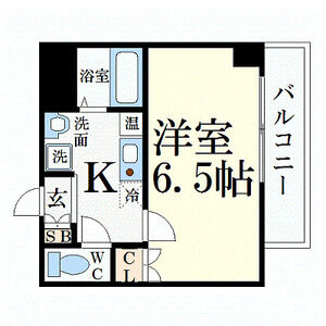 1K 間取り図