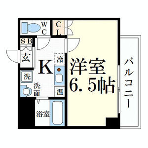 1K 間取り図
