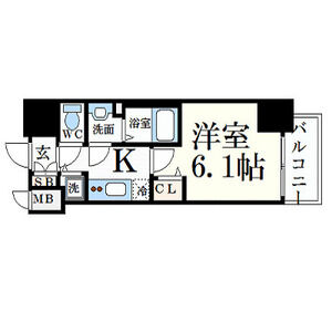 1K 間取り図