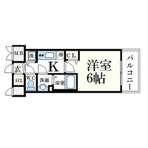 1K 間取り図