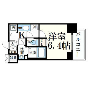 1K 間取り図