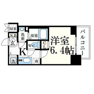 1K 間取り図