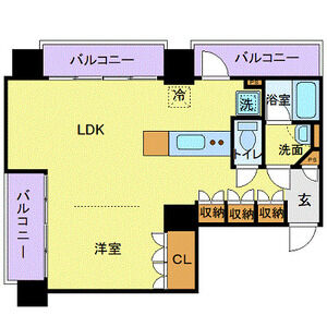 1LDK 間取り図