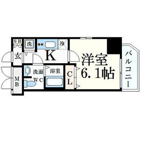 1K 間取り図