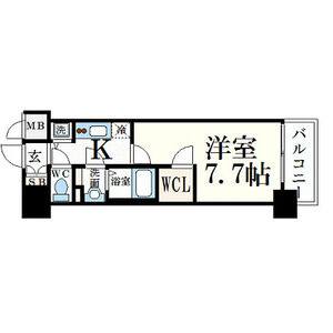 1K 間取り図