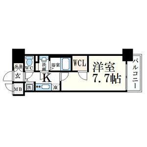 1K 間取り図