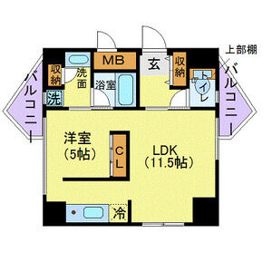 1LDK 間取り図