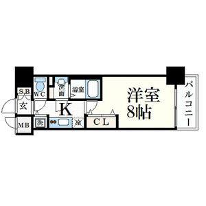 1K 間取り図