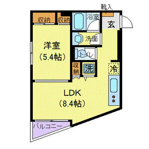 1LDK 間取り図