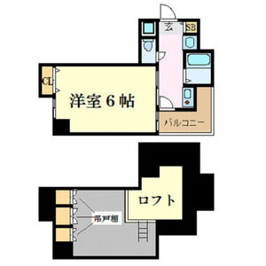 1K 間取り図