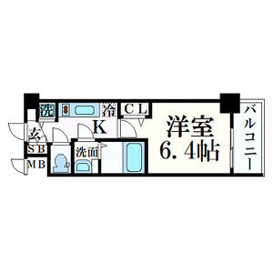 1K 間取り図