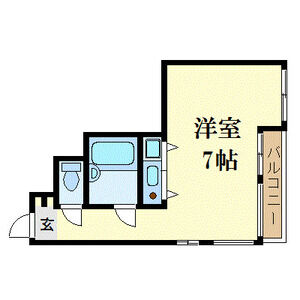 1K 間取り図