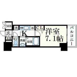 1K 間取り図