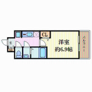 1K 間取り図