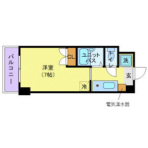 1K 間取り図
