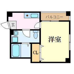 1K 間取り図