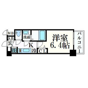 1K 間取り図