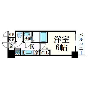 1K 間取り図
