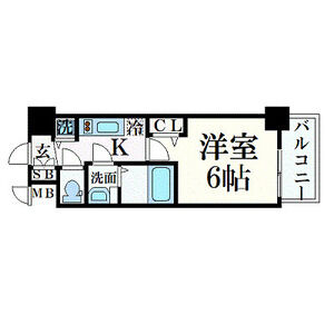 1K 間取り図
