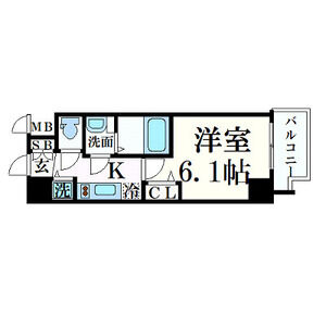 1K 間取り図