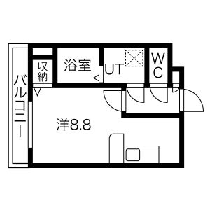 ワンルーム 間取り図