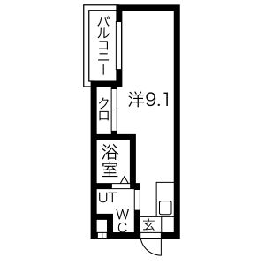 ワンルーム 間取り図