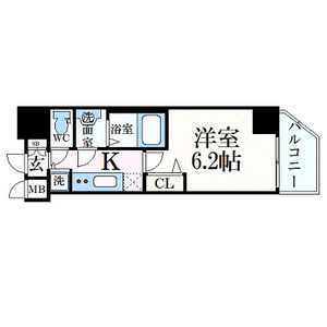 1K 間取り図