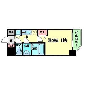 1K 間取り図