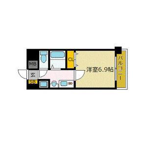 1K 間取り図
