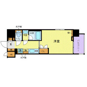 1K 間取り図