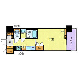 1K 間取り図