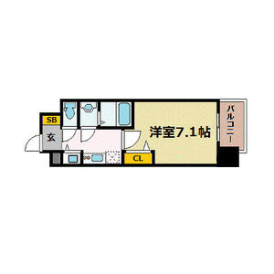1K 間取り図