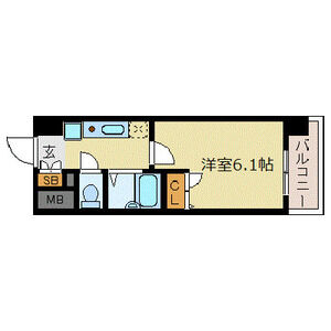1K 間取り図