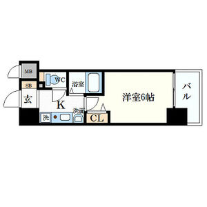 1K 間取り図