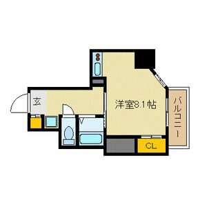 ワンルーム 間取り図