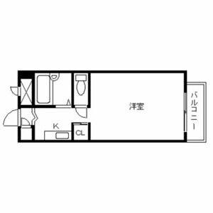ワンルーム 間取り図