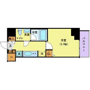 1K 間取り図